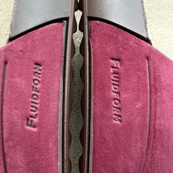 ECCO 2ND Cozmo Morillo Burgundy 2 Band Slide Flat Sandals Women EU 38 US 7-7.5 - Picture 8 of 16